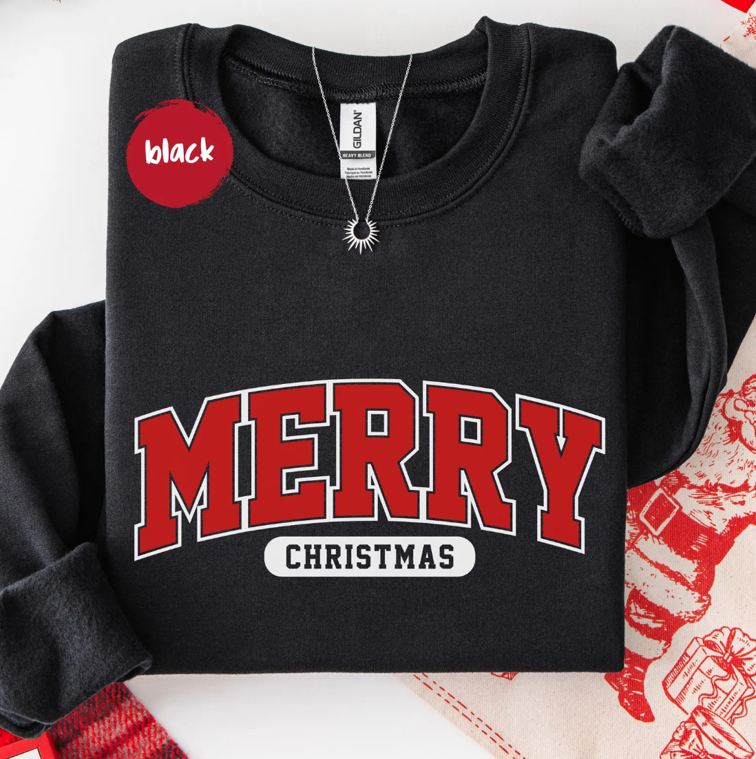 Merry Christmas Sweatshirt, Retro Christmas Sweatshirt