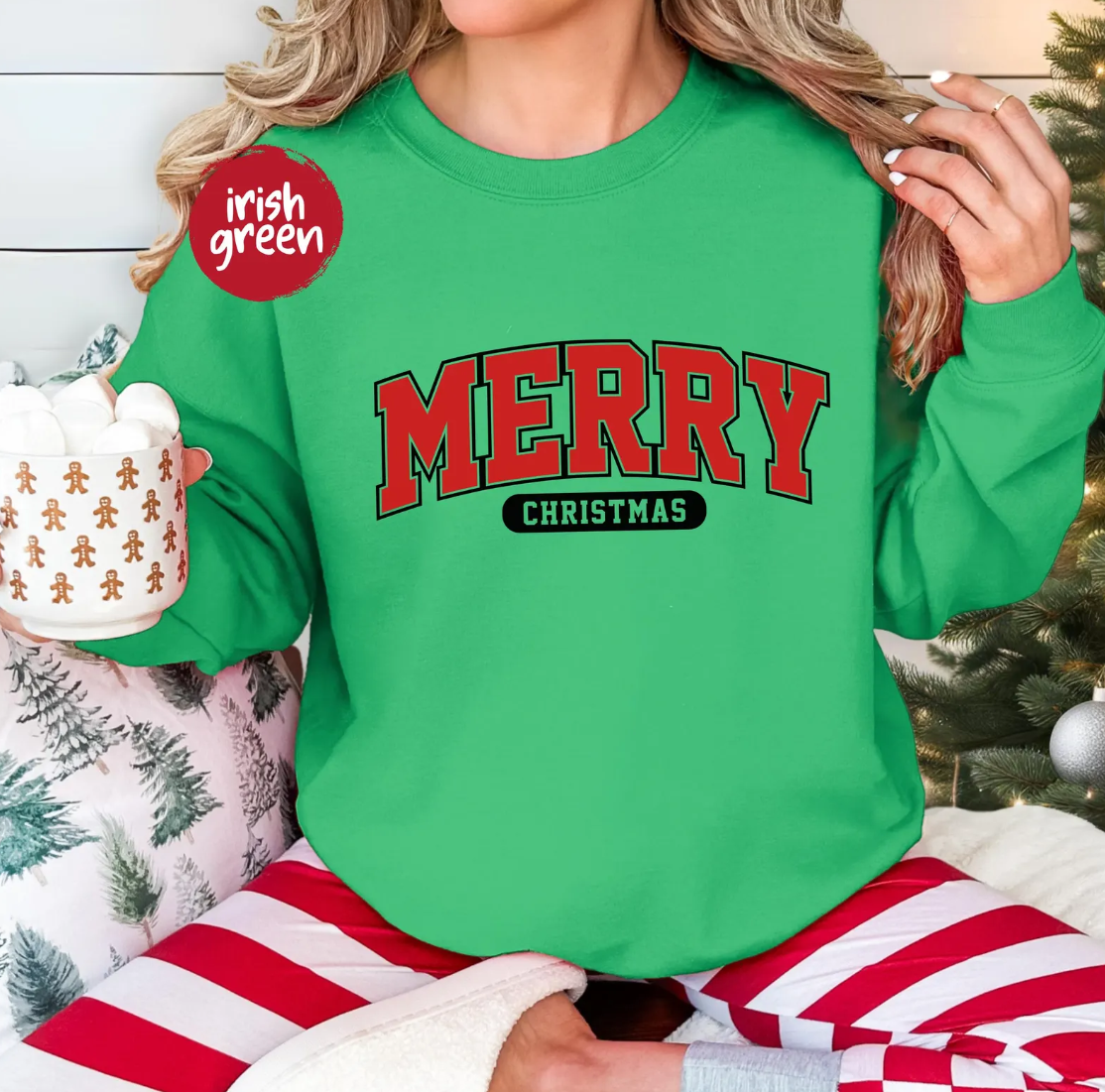 Merry Christmas Sweatshirt, Retro Christmas Sweatshirt